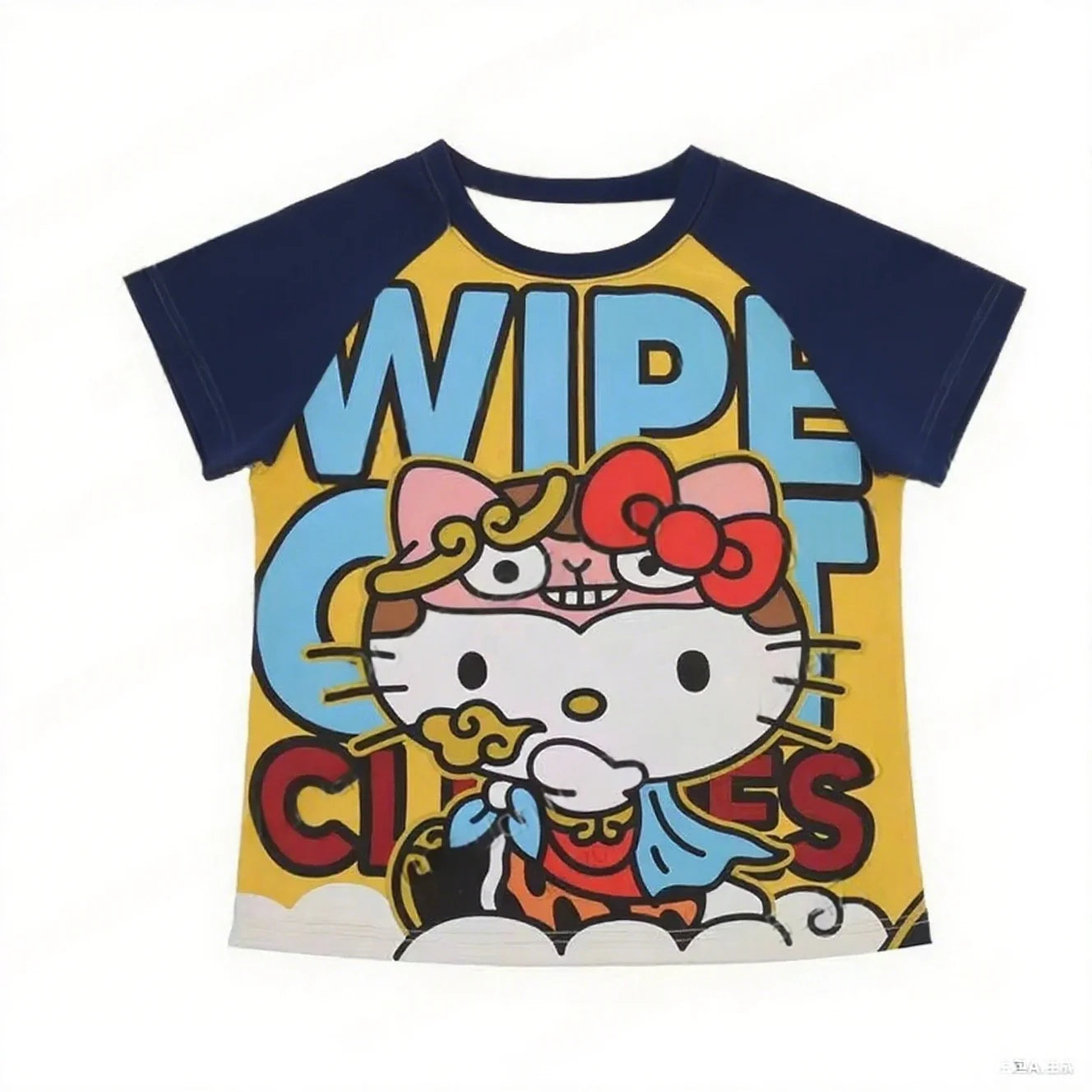 Y2K Hello Kitty Hot Selling Cute Cartoon High Street Hip Hop Shirt Women's Loose Casual Comfortable Sports Short Sleeved T-Shirt