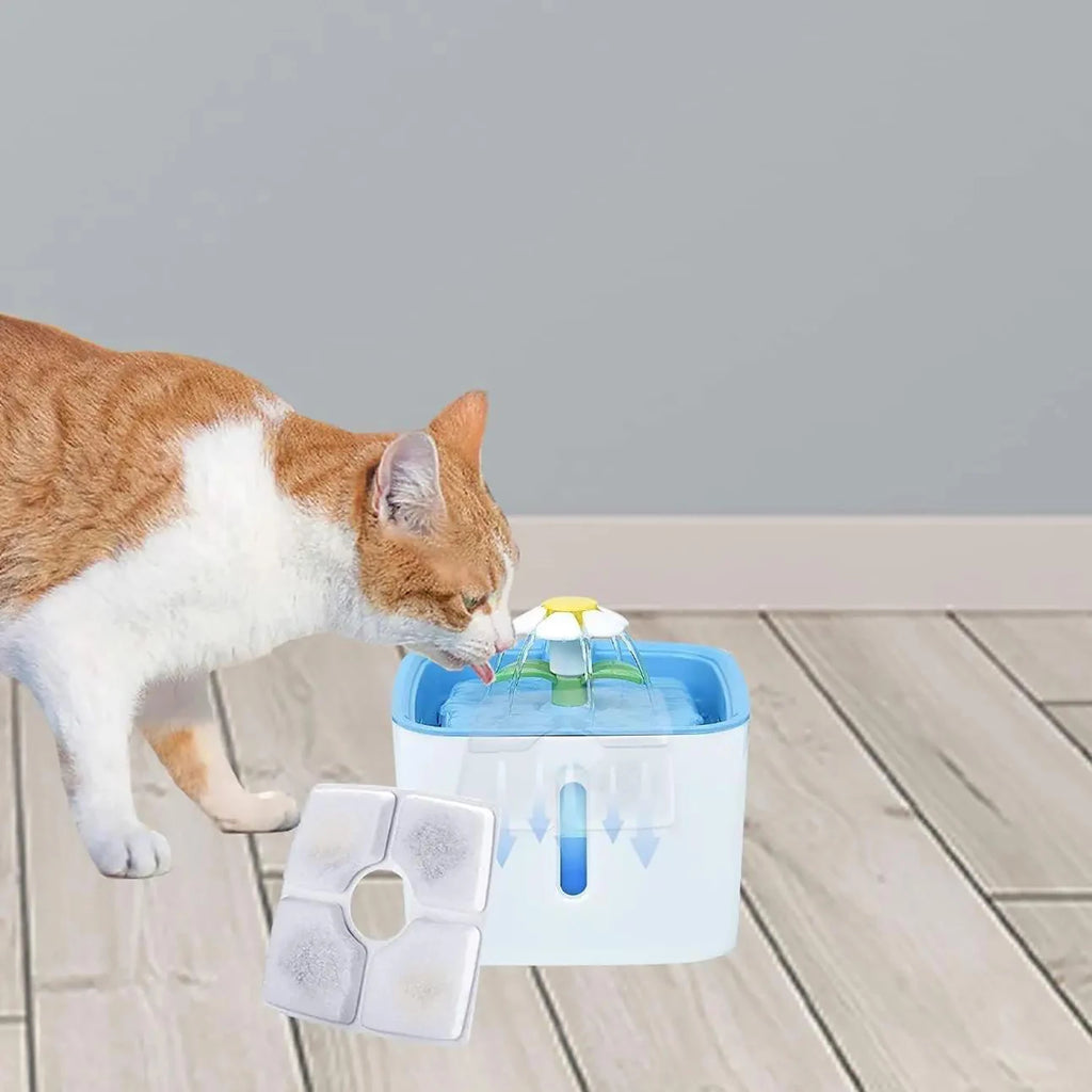 Pet Cat Water Fountain Filter Multi-Layer Filtration System with Activated Carbon Replacement Filters Square Filter(4-8 Pack)