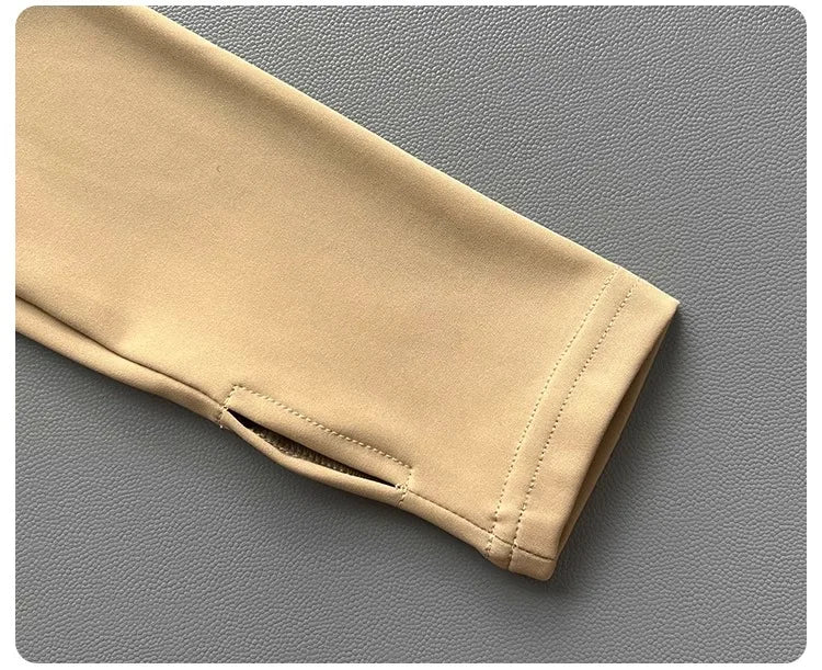 Windproof Fitted Yoga Jacket for Women-Thickened Stand Collar Long Sleeve Cardigan for Running Gym/Fall Cycling with Quick-Dry