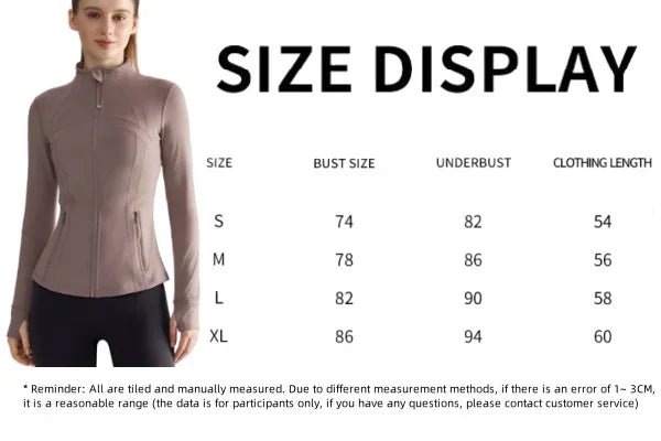 Yoga Jacket Women's Zipper Stand-up Collar Slim Fit with Pockets Outdoor Sports Long-sleeved Warm and Windproof Fitness Clothes