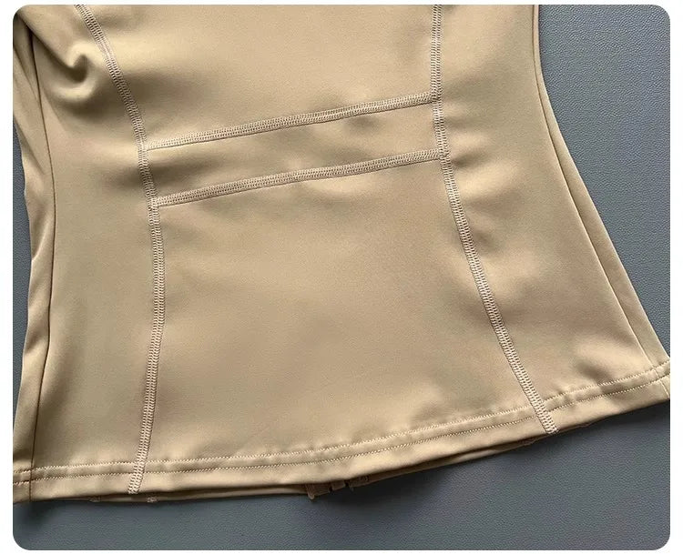 Windproof Fitted Yoga Jacket for Women-Thickened Stand Collar Long Sleeve Cardigan for Running Gym/Fall Cycling with Quick-Dry