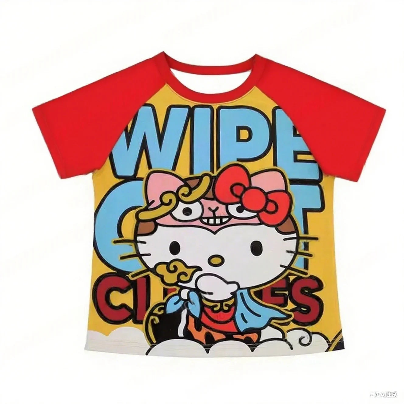 Y2K Hello Kitty Hot Selling Cute Cartoon High Street Hip Hop Shirt Women's Loose Casual Comfortable Sports Short Sleeved T-Shirt